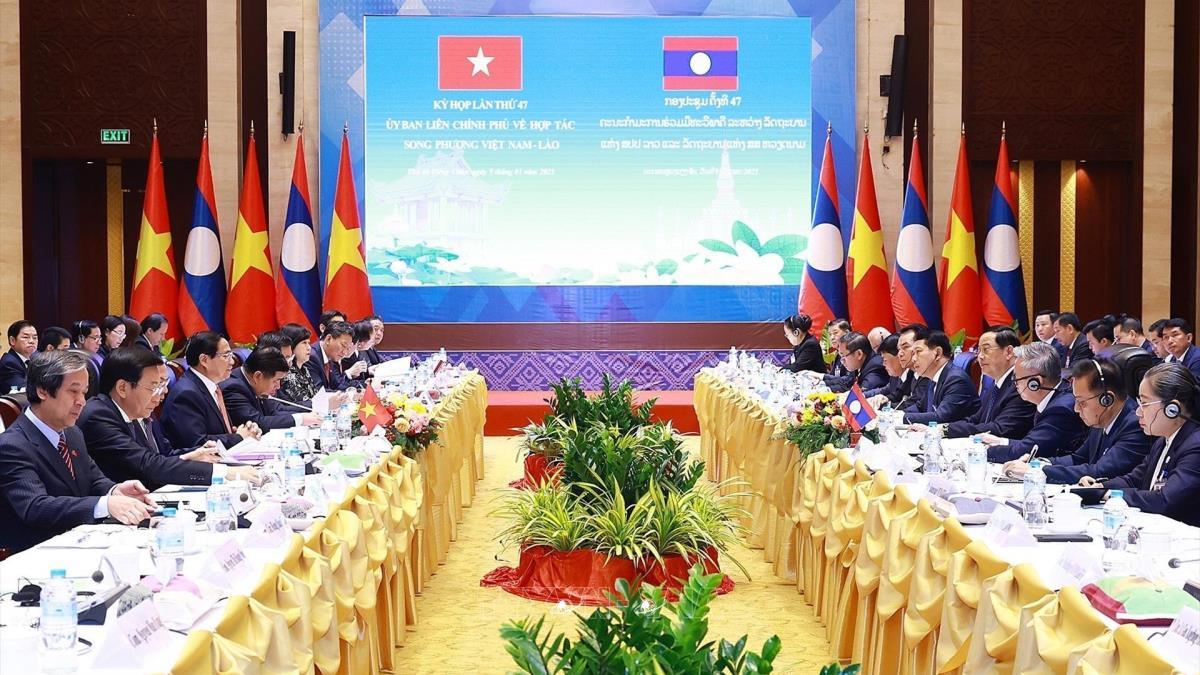 Thủ tướng Chính phủ Phạm Minh Chính thăm Lào và đồng chủ trì Kỳ họp lần thứ 47 Ủy ban liên Chính phủ Việt Nam-Lào