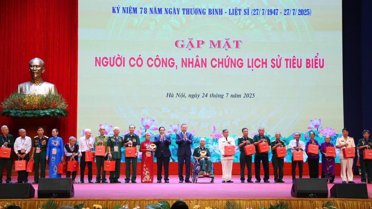 Tổng Bí thư Tô Lâm: Chăm lo, thực hiện chính sách ưu đãi người có công với cách mạng là bổn phận, nhiệm vụ thường xuyên, lâu dài
