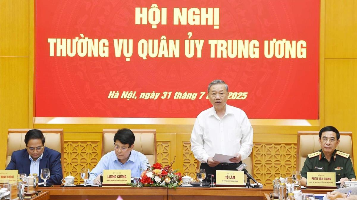 Tổng Bí thư Tô Lâm chủ trì Hội nghị Thường vụ Quân ủy Trung ương