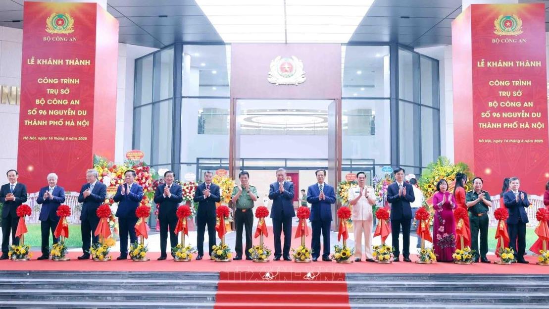 Tổng Bí thư  Tô Lâm dự Lễ Khánh thành công trình Trụ sở Bộ Công an