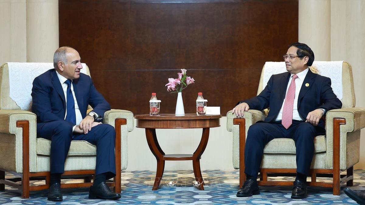 Thủ tướng Phạm Minh Chính hội kiến Thủ tướng Armenia Nikol Pashinyan nhân dịp tham dự Hội nghị thượng đỉnh SCO 2025 (1/9/2025)