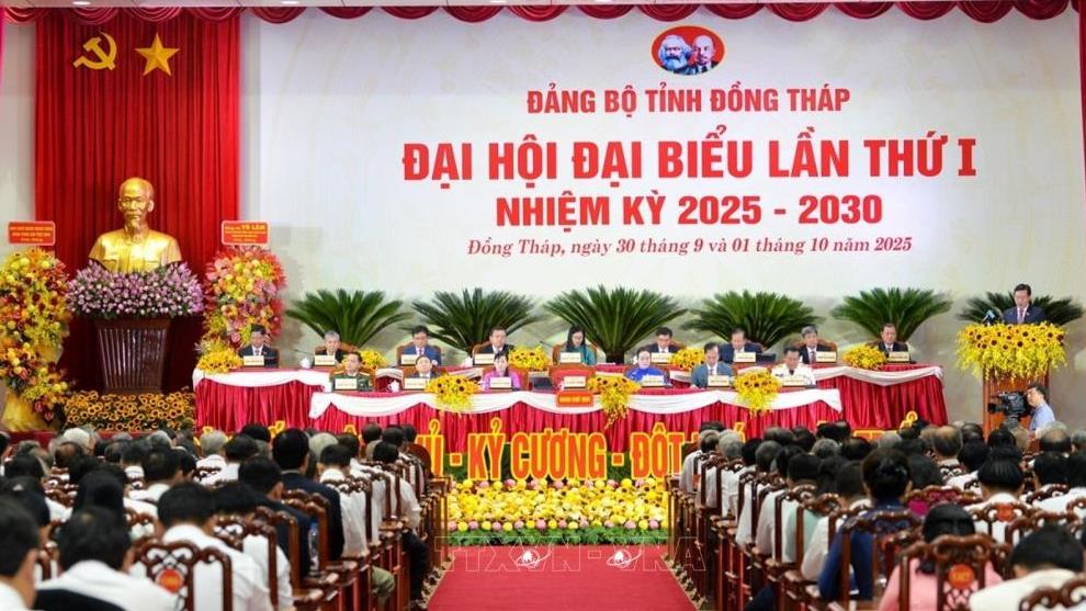 Đại hội Đảng bộ tỉnh ĐỒNG THÁP nhiệm kỳ 2025-2030 (30/9-1/10/2025)