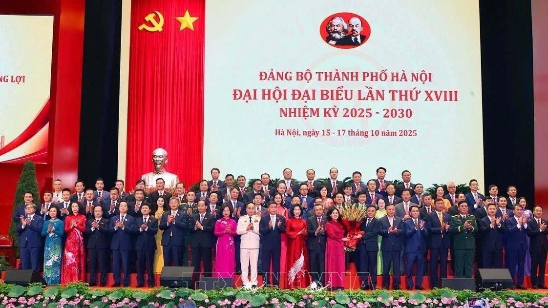 Đại hội đại biểu Đảng bộ thành phố Hà Nội lần thứ XVIII, nhiệm kỳ 2025-2030 (15-17/10/2025)