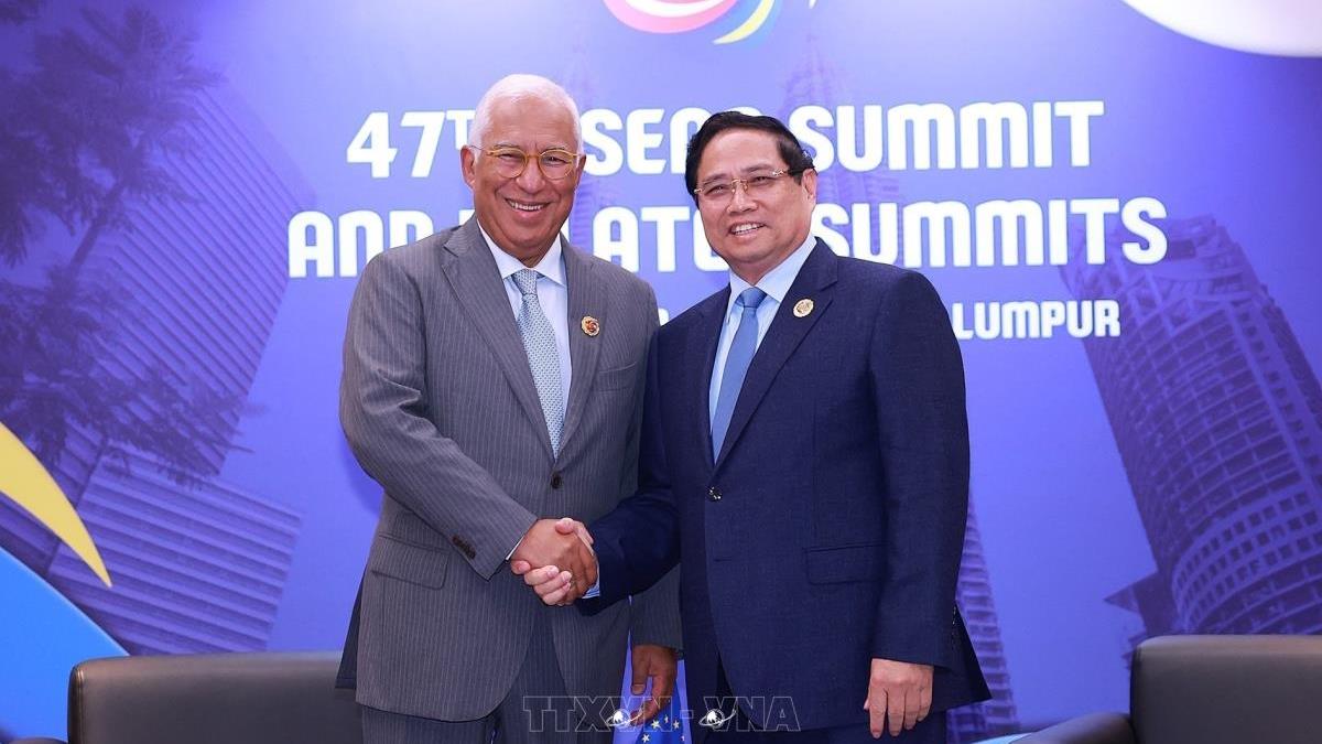 Thủ tướng Phạm Minh Chính gặp Chủ tịch Hội đồng châu Âu nhân dịp dự Hội nghị Cấp cao ASEAN lần thứ 47 tại Malaysia (27/10/2025)