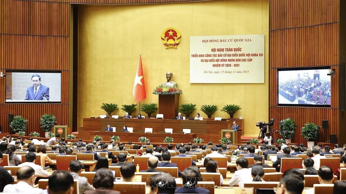 Hội nghị toàn quốc triển khai công tác bầu cử đại biểu Quốc hội khóa XVI nhiệm kỳ 2026 – 2031