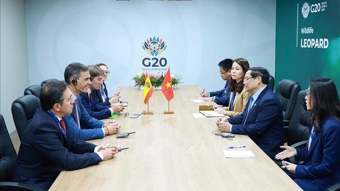             Thủ tướng Phạm Minh Chính gặp song phương lãnh đạo Hàn Quốc, Ấn Độ, Tây Ban Nha        