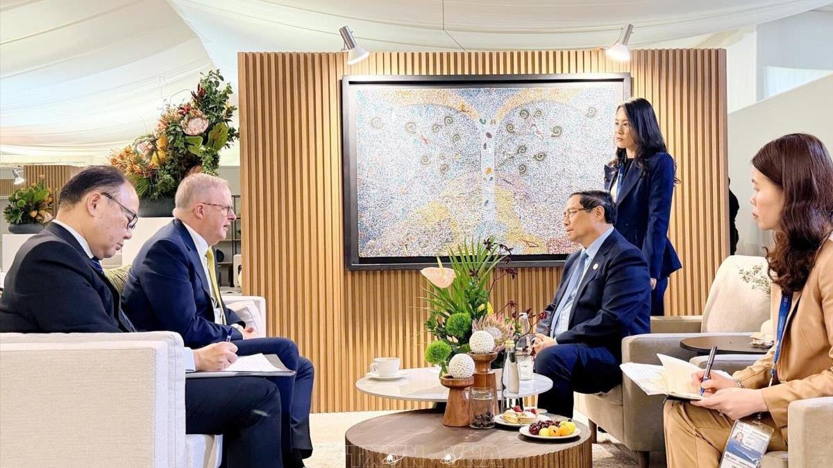 Thủ tướng Phạm Minh Chính gặp Thủ tướng Australia Anthony Albanese nhân dự Hội nghị Thượng đỉnh G20 tại Nam Phi (22/11/2025)