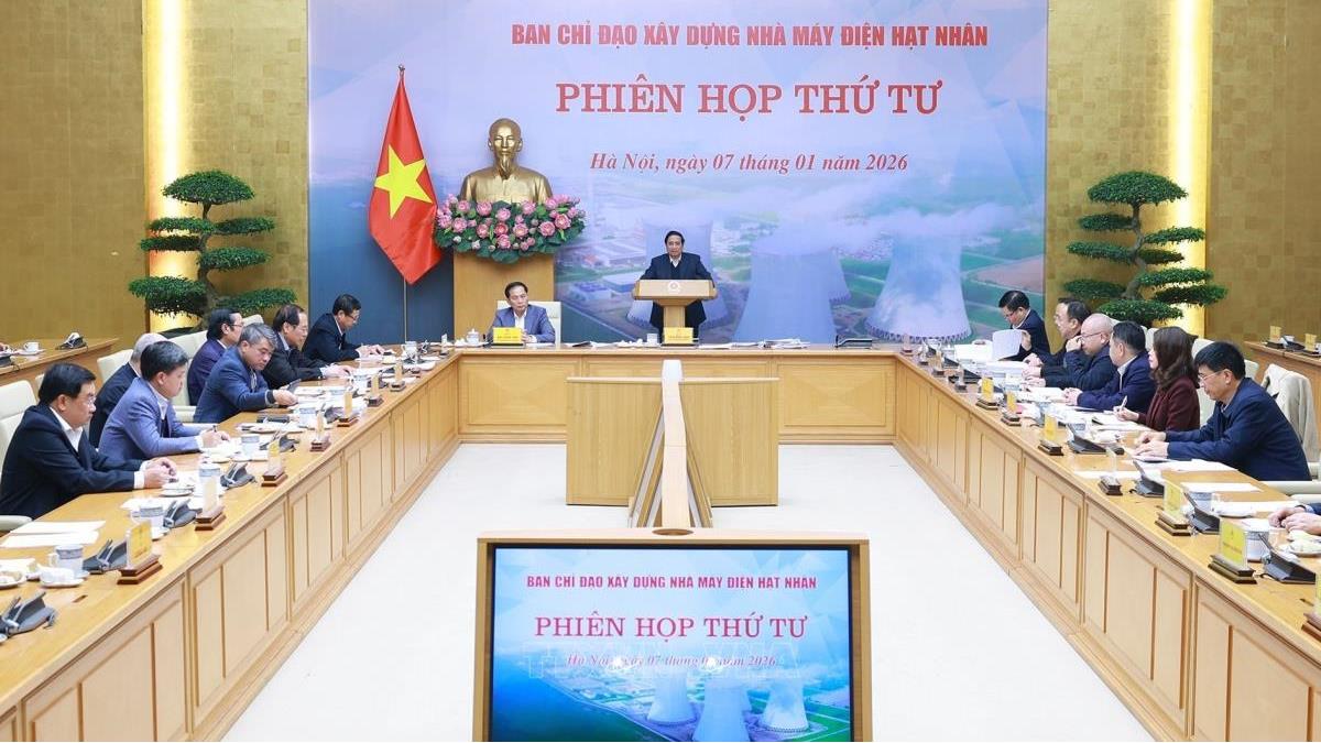 Thủ tướng Phạm Minh Chính chủ trì Phiên họp lần thứ 4 của Ban Chỉ đạo xây dựng Nhà máy điện hạt nhân