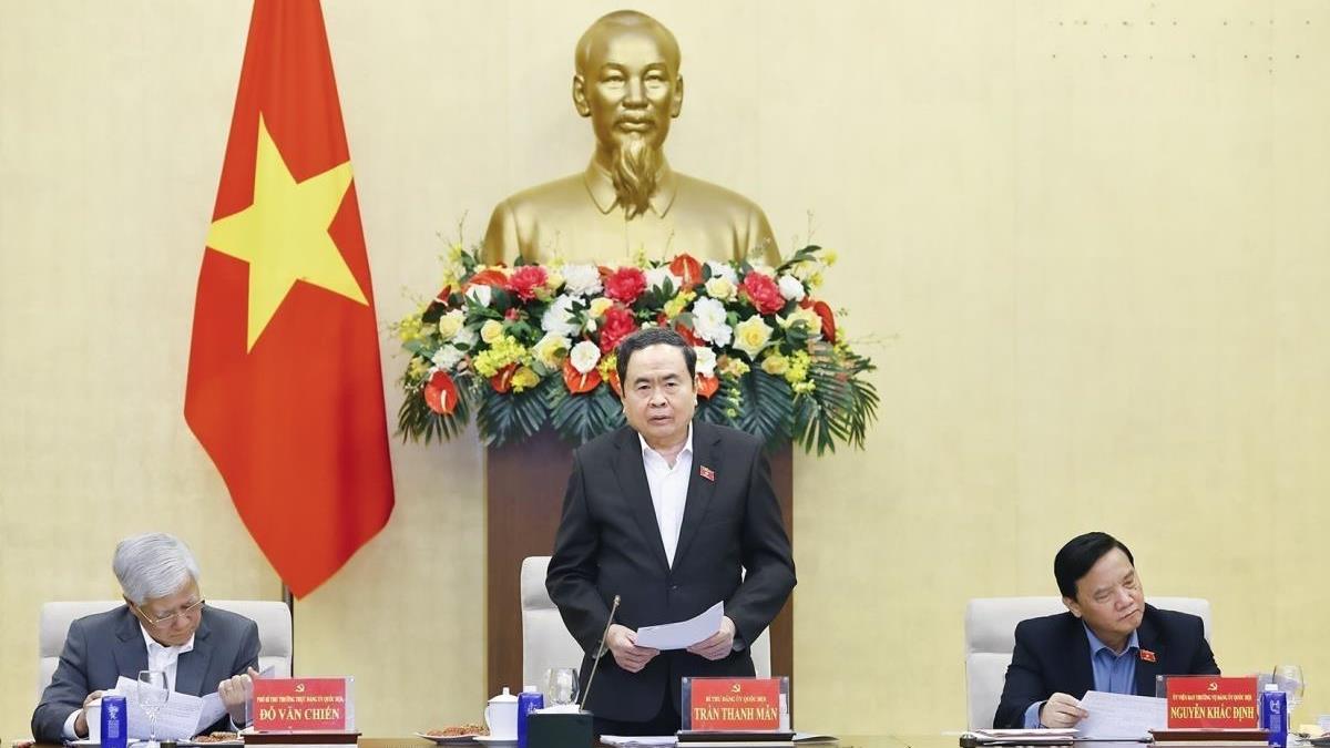 Chủ tịch Quốc hội Trần Thanh Mẫn chủ trì Hội nghị Ban Thường vụ Đảng ủy Quốc hội và Ủy ban Thường vụ Quốc hội để xem xét, cho ý kiến về việc giới thiệu nhân sự ứng cử đại biểu Quốc hội hoạt động chuyên trách khóa XVI ở Trung ương