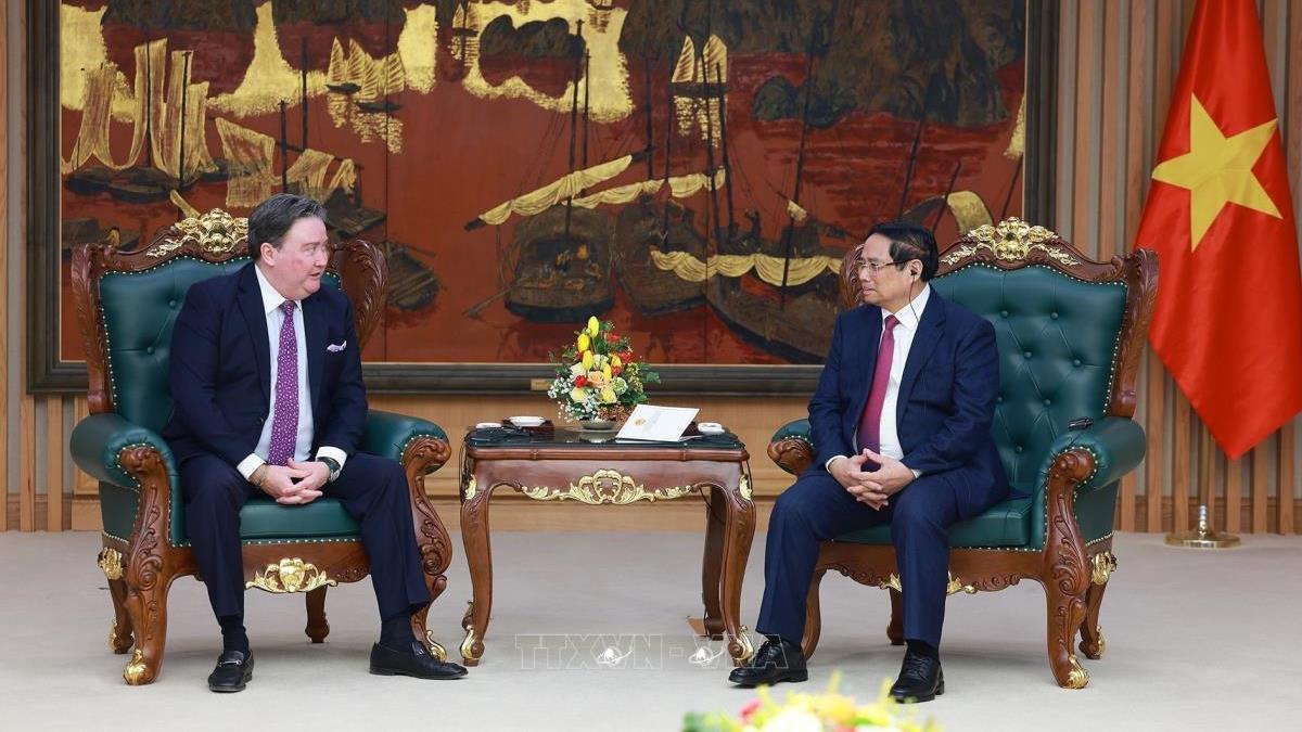 Thủ tướng Phạm Minh Chính tiếp Đại sứ Hoa Kỳ tại Việt Nam Marc Knapper đến chào từ biệt