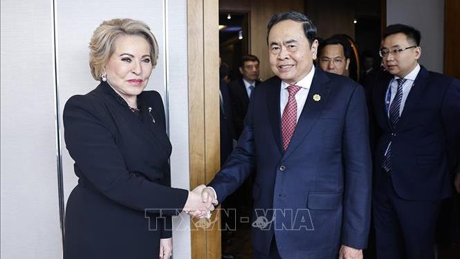 Chủ tịch Quốc hội Trần Thanh Mẫn hội kiến Chủ tịch Hội đồng Liên bang Nga nhân dịp Đại hội đồng IPU-152 (17/4/2026)