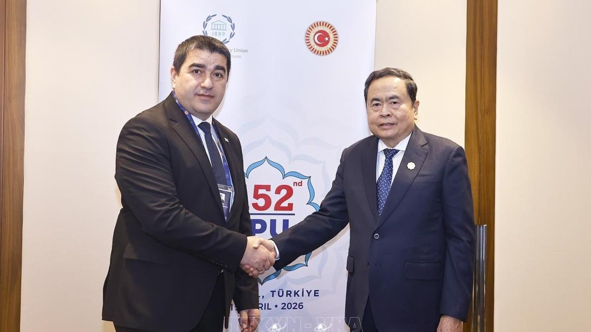 Chủ tịch Quốc hội Trần Thanh Mẫn gặp Chủ tịch Quốc hội Gruzia nhân dịp Đại hội đồng IPU-152 (16/4/2026)