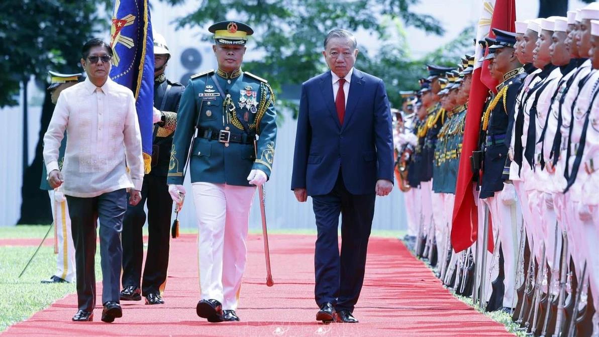 Lễ đón Tổng Bí thư, Chủ tịch nước Tô Lâm thăm cấp Nhà nước Philippines