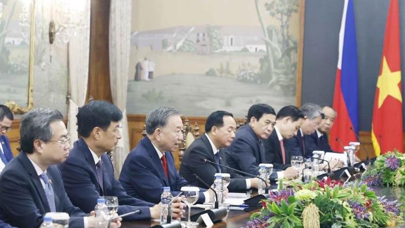 Tổng Bí thư, Chủ tịch nước Tô Lâm hội đàm với Tổng thống Philippines Ferdinand Romualdez Marcos Jr.