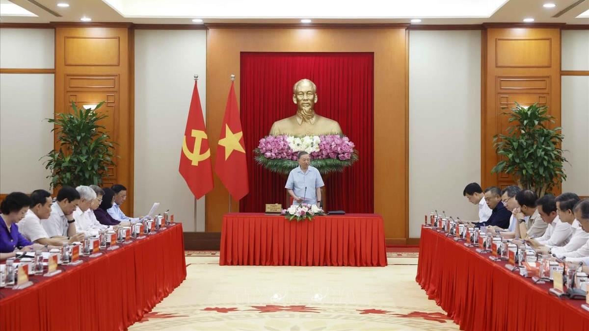 Tổng Bí thư, Chủ tịch nước Tô Lâm chủ trì họp sơ kết mô hình chính quyền 3 cấp