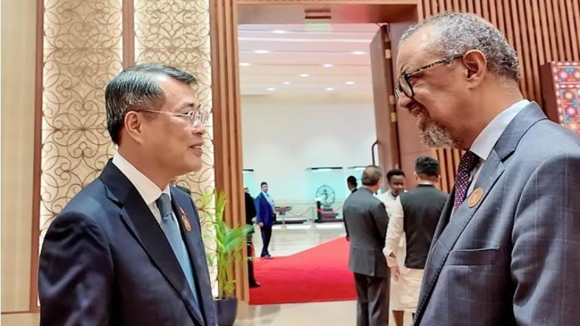 Thủ tướng Lê Minh Hưng gặp Tổng Giám đốc Tổ chức Y tế thế giới (WHO) Tedros Adhanom Ghebreyesus nhân dự Hội nghị Thượng đỉnh BRICS tại Ấn Độ (13/9/2026)