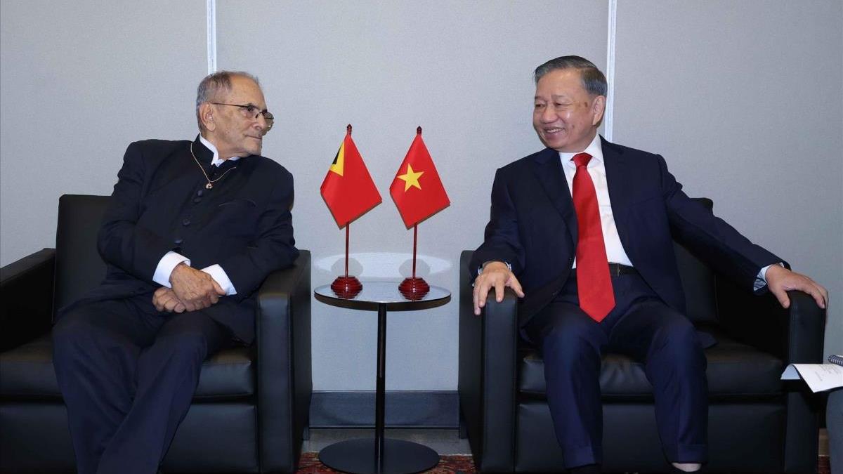 Tổng Bí thư, Chủ tịch nước Tô Lâm gặp Tổng thống Timor Leste nhân dịp dự Phiên thảo luận cấp cao ĐHĐ Liên hợp quốc khóa 81 tại Hoa Kỳ (22/9/2026)