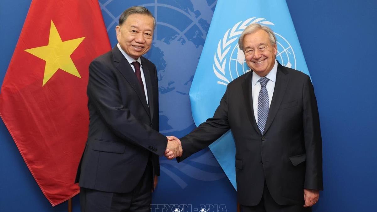 Tổng Bí thư, Chủ tịch nước Tô Lâm gặp Tổng Thư ký Liên hợp quốc António Guterres