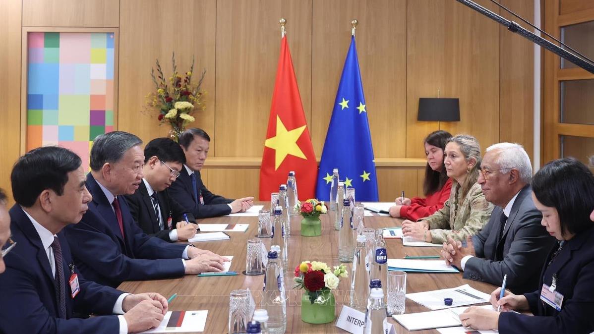 Tổng Bí thư, Chủ tịch nước Tô Lâm hội đàm Chủ tịch Hội đồng châu Âu António Costa