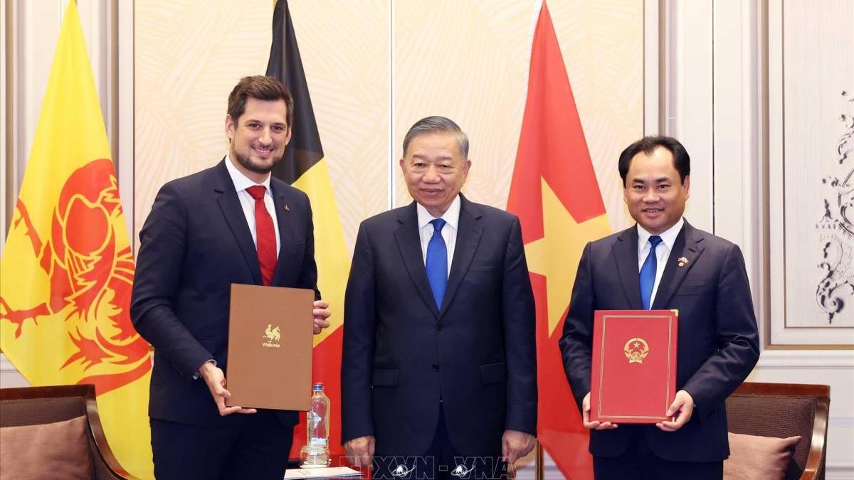 Tổng Bí thư, Chủ tịch nước Tô Lâm tiếp Bộ trưởng - Thủ hiến vùng Wallonie