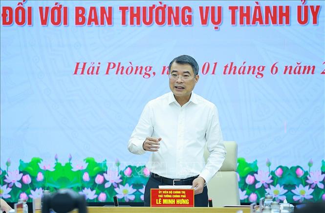 Thủ tướng Lê Minh Hưng: Hải Phòng phải đi đầu trong đổi mới mô hình tăng trưởng và chuyển đổi số