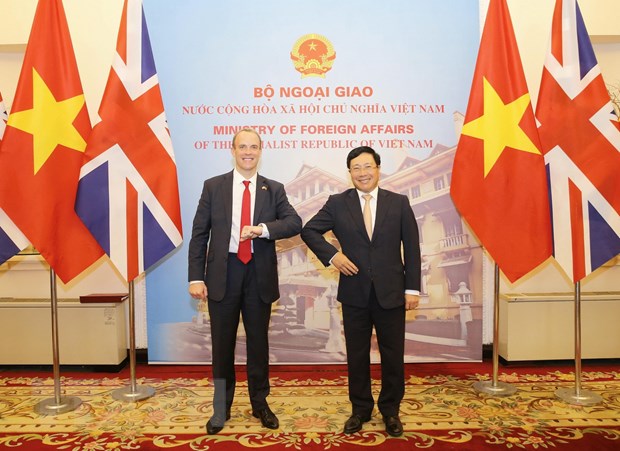 Bộ trưởng thứ nhất, Bộ trưởng Ngoại giao và Phát triển Anh Dominic Raab thăm chính thức Việt Nam (29-30/9/2020)
