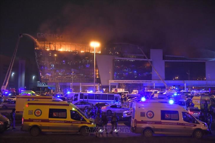 Vụ tấn công khủng bố tại nhà hát Crocus City Hall ở Moskva tối 22/3/2024