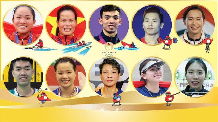 10 gương mặt thể thao Việt Nam giành vé dự Olympic Paris 2024 (tính đến 30/4/2024)
