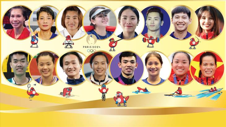 16 gương mặt thể thao Việt Nam tham dự Olympic Paris 2024