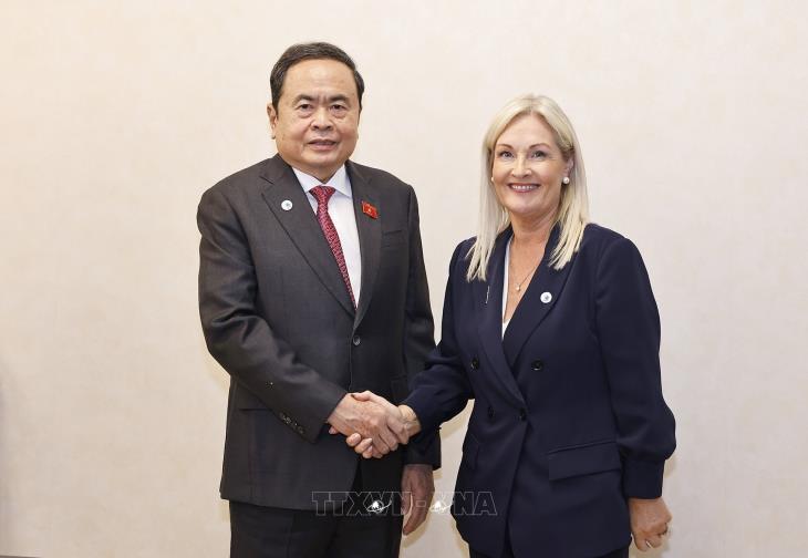 Chủ tịch Quốc hội Trần Thanh Mẫn gặp Chủ tịch Hạ viện Ireland nhân dịp tham dự dự Hội nghị các Chủ tịch Quốc hội thế giới lần thứ 6 tại Thụy Sĩ (29/7/2025)