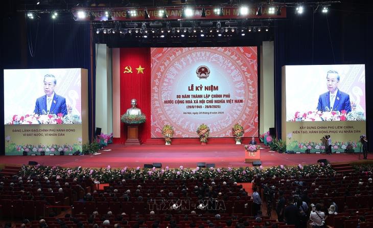 Tổng Bí thư Tô Lâm dự Lễ kỷ niệm 80 năm Ngày thành lập Chính phủ