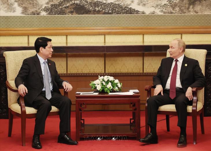 Chủ tịch nước Lương Cường hội kiến Tổng thống Nga Vladimir Putin nhân dịp tham dự Lễ kỷ niệm 80 năm chiến thắng phát-xít tại Trung Quốc (3/9/2025)