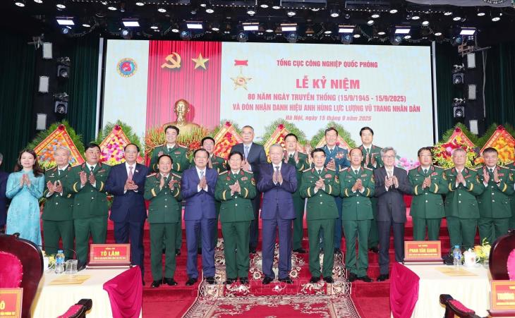 Tổng Bí thư Tô Lâm dự Lễ kỷ niệm 80 năm Ngày truyền thống Tổng cục Công nghiệp quốc phòng