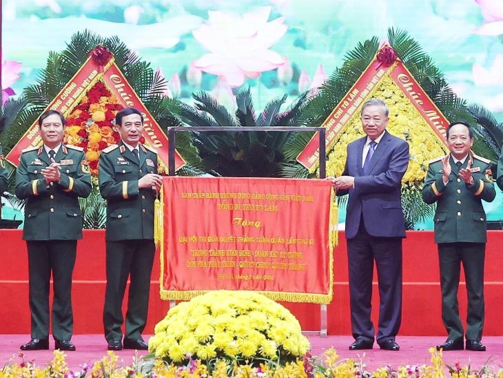 Tổng Bí thư Tô Lâm dự Đại hội Thi đua Quyết thắng toàn quân lần thứ XI giai đoạn 2020-2025