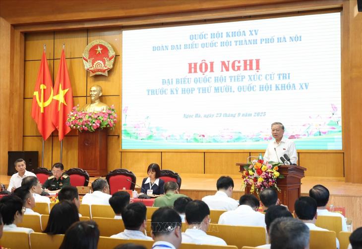 Tổng Bí thư Tô Lâm tiếp xúc cử tri thành phố Hà Nội trước kỳ họp thứ 10, Quốc hội khóa XV