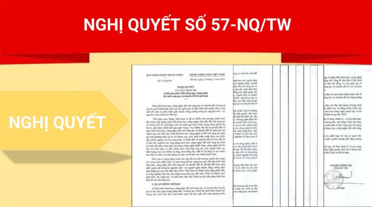 Nghị quyết số 57-NQ/TW về đột phá phát triển khoa học, công nghệ, đổi mới sáng tạo và chuyển đổi số quốc gia