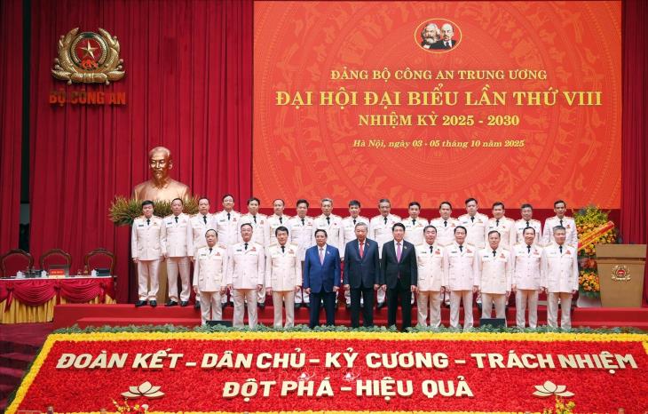 Đại hội đại biểu Đảng bộ Công an Trung ương lần thứ VIII, nhiệm kỳ 2025-2030