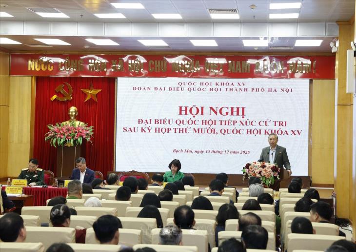 Tổng Bí thư Tô Lâm tiếp xúc cử tri Hà Nội và Hưng Yên