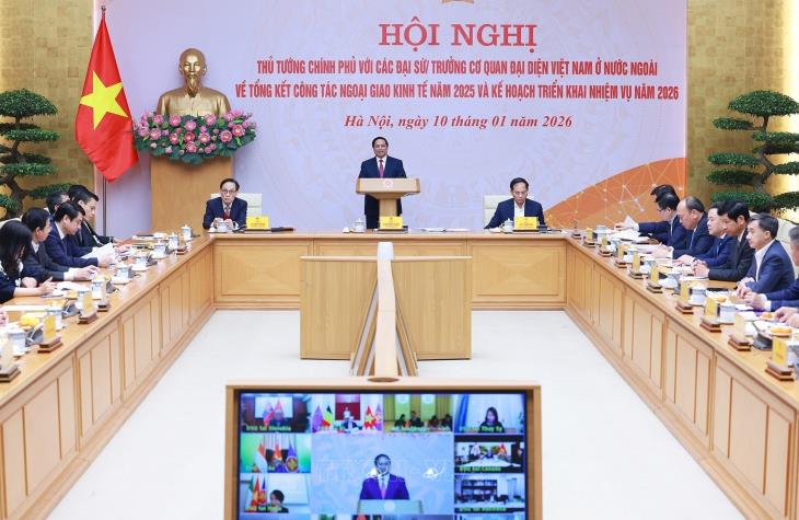 Thủ tướng Phạm Minh Chính chủ trì Hội nghị tổng kết công tác ngoại giao kinh tế năm 2025 và triển khai nhiệm vụ năm 2026