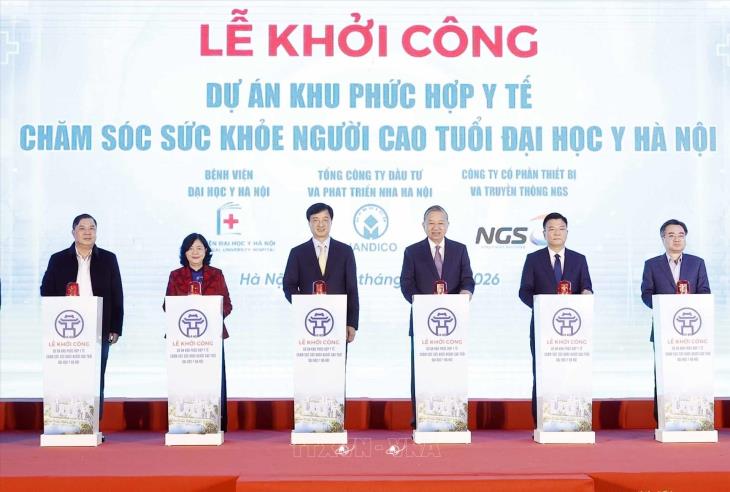 Tổng Bí thư Tô Lâm dự Lễ khởi công khu phức hợp y tế chăm sóc sức khoẻ người cao tuổi