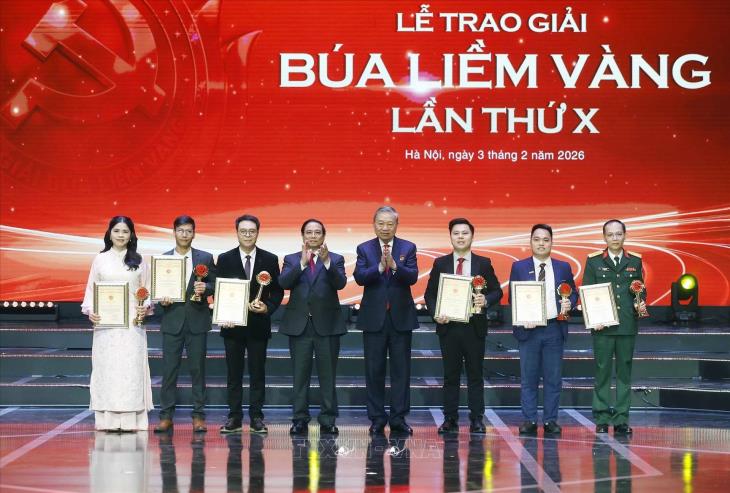 Tổng Bí thư Tô Lâm dự Lễ tuyên dương Bí thư chi bộ xuất sắc và trao giải Búa liềm Vàng lần thứ X - năm 2025