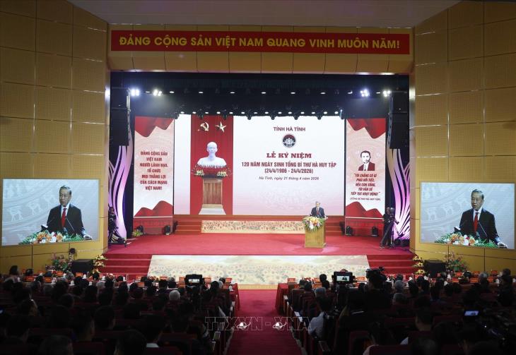 Tổng Bí thư, Chủ tịch nước Tô Lâm dự Lễ kỷ niệm 120 năm Ngày sinh Tổng Bí thư Hà Huy Tập