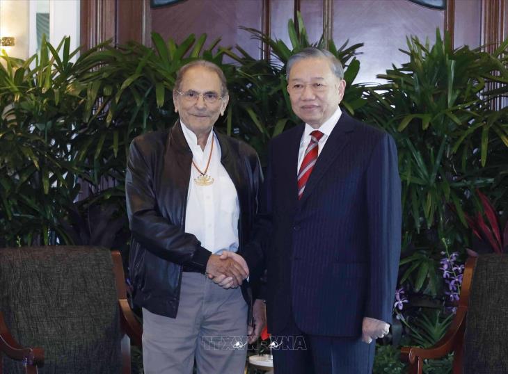Tổng Bí thư, Chủ tịch nước Tô Lâm gặp Tổng thống Timor-Leste José Ramos-Horta nhân dịp dự và phát biểu dẫn đề tại Đối thoại Shangri-la lần thứ 23 tại Singapore (29/5/2026)