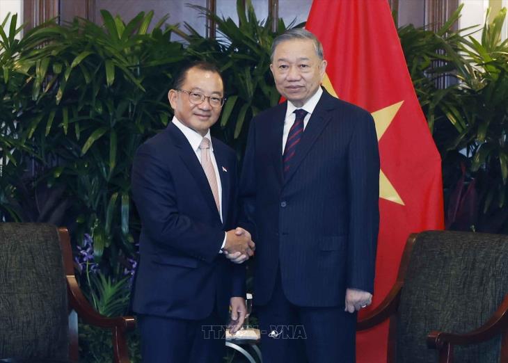 Tổng Bí thư, Chủ tịch nước Tô Lâm hội kiến Chủ tịch Quốc hội Singapore