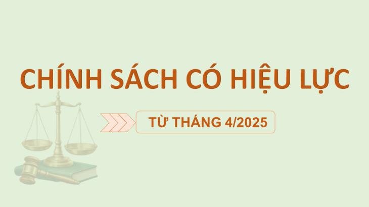 Chính sách có hiệu lực từ tháng 4/2025