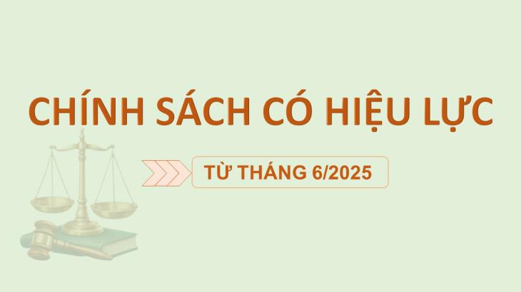 Chính sách có hiệu lực từ tháng 6/2025