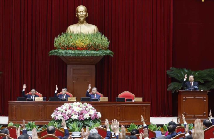  Thông cáo báo chí về ngày làm việc thứ ba Hội nghị Trung ương 3 khóa XIV