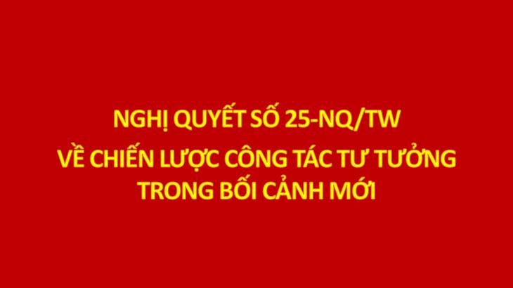 Nghị quyết số 25-NQ/TW ngày 22/8/2026 của Bộ Chính trị về Chiến lược công tác tư tưởng trong bối cảnh mới
