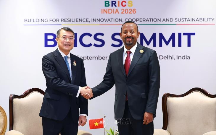 Thủ tướng Lê Minh Hưng gặp Thủ tướng Ethiopia