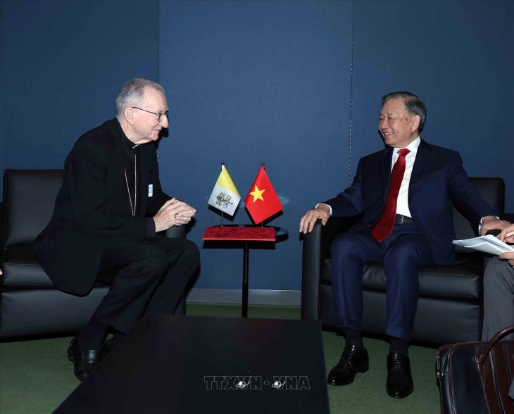 Tổng Bí thư, Chủ tịch nước Tô Lâm gặp Thủ tướng Tòa thánh Vatican nhân dịp dự Phiên thảo luận cấp cao ĐHĐ Liên hợp quốc khóa 81 tại Hoa Kỳ (22/9/2026)